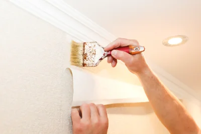 Pose de papier peint à Cournon-d'Auvergne — revêtements muraux et toiles de verre